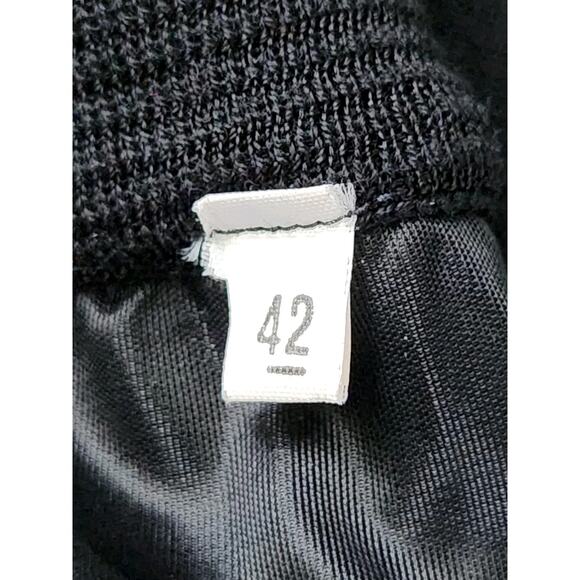 M Missoni Black Wool Blend Zig Zag Knit Pull On A Line Swingy Skirt Size 42 - Picture 4 of 6